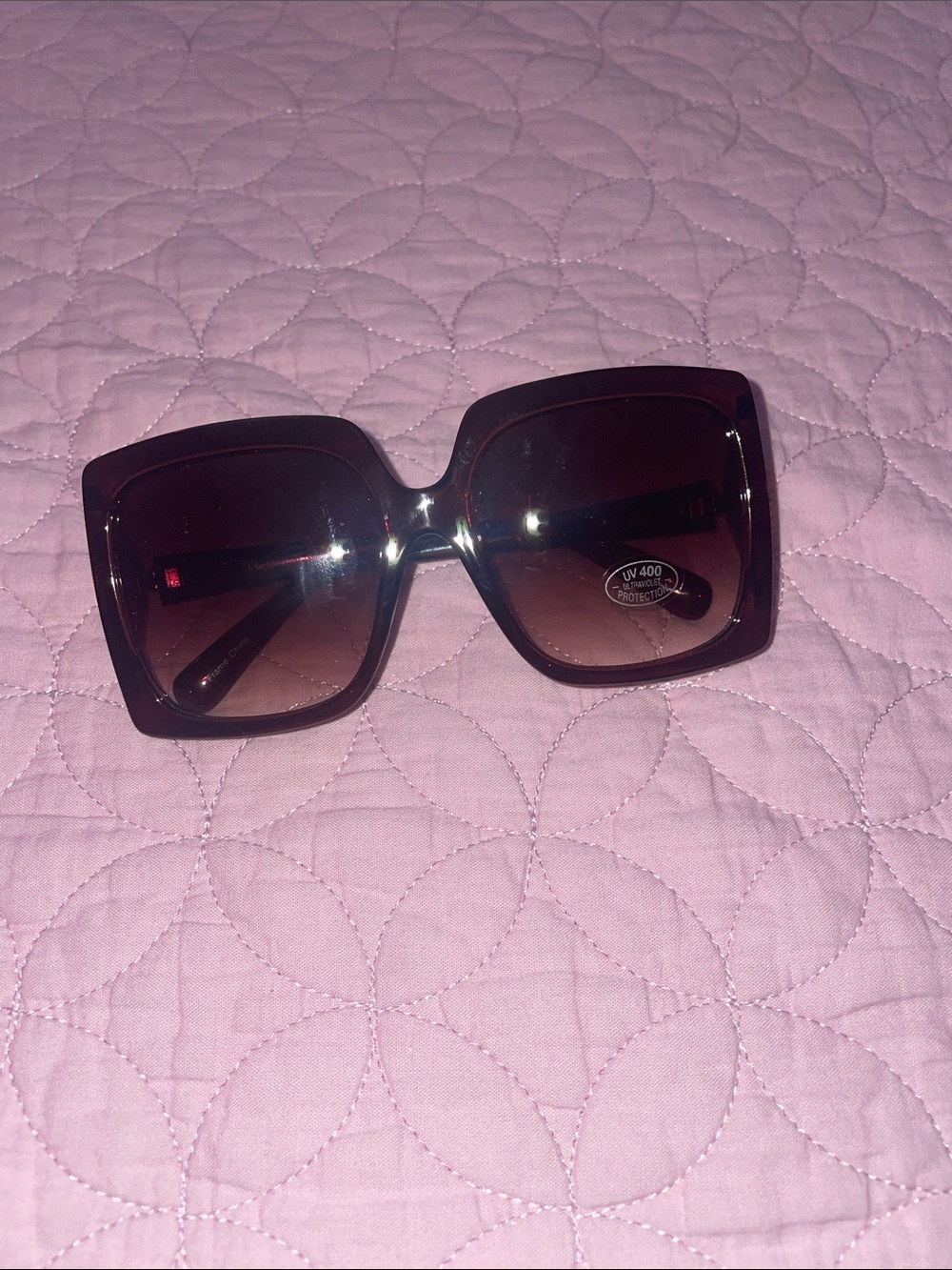 Classic Oversized Square Sunglasses - Brown